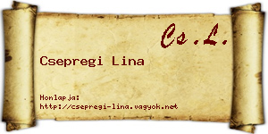 Csepregi Lina névjegykártya